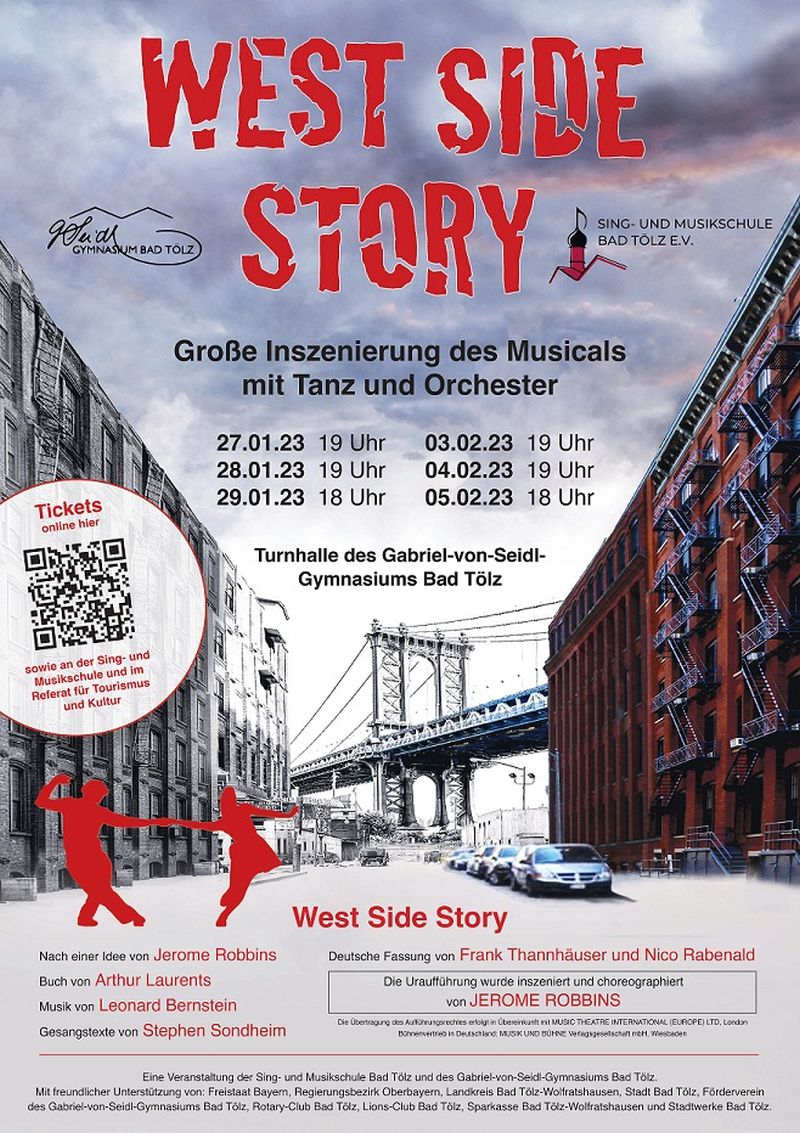 Besuch der Premiere des Musicals „West Side Story“ am  Gabriel-von-Seidl-Gymnasium  Bad Tölz am 27.01.2023